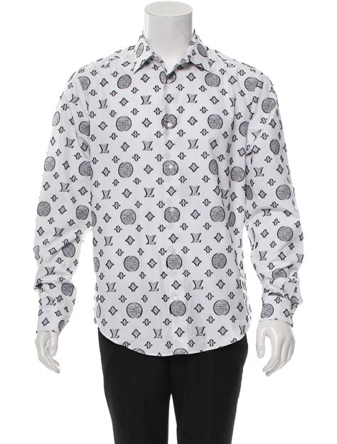 white lv shirt|louis vuitton long sleeve shirt.